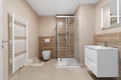 Pronájem bytu 1+kk velikosti 35 m2 s balkonem ve 4.NP budovy v Triangl Living Parku v Plzni, cena 15000 CZK / objekt / měsíc, nabízí 